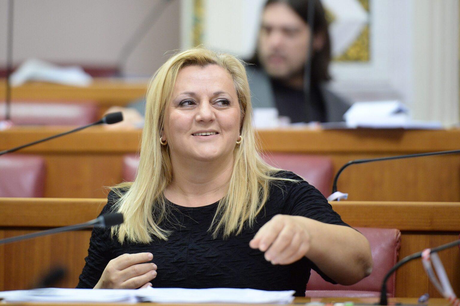 Ermina Lekaj-Prljaskaj at the Croatian Parliament